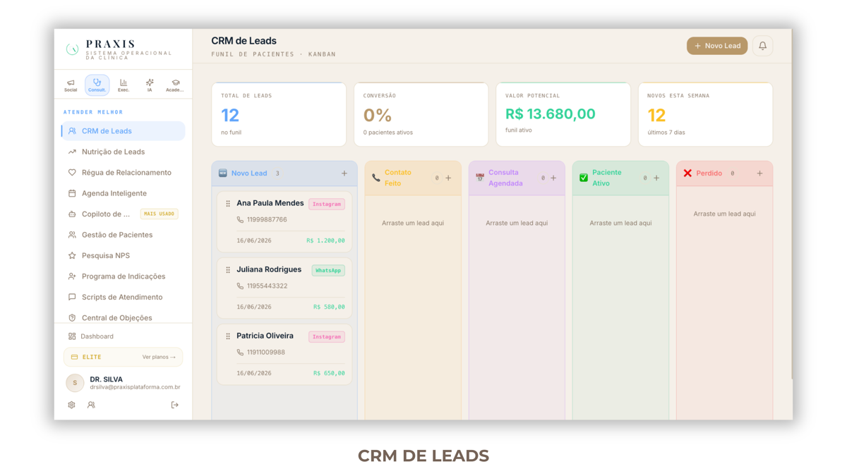 PRAXIS — CRM de Leads